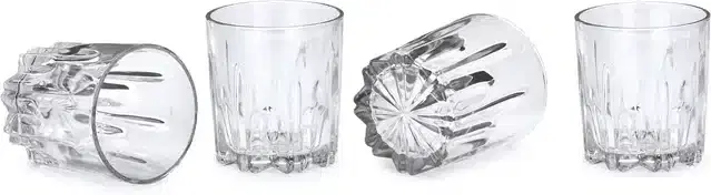 Liquor cum Cocktail Glasses, Transparent, 220 ml, Pack of 4