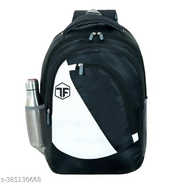 Taha Polyester Backpack for Kids, Black & White, 30 L