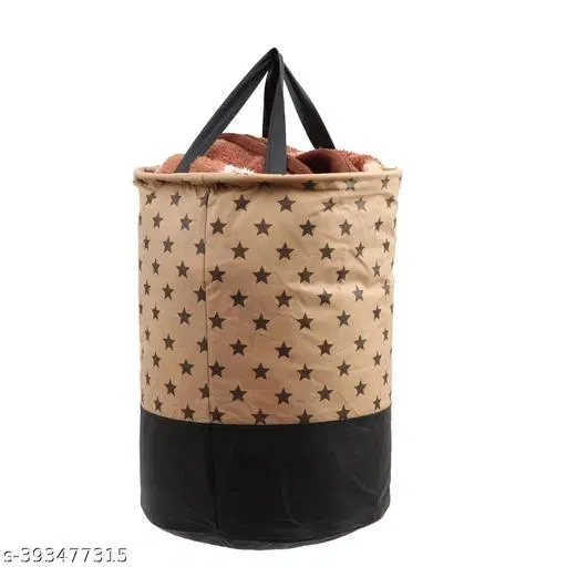 Non-woven Laundry Basket, Brown ,  (Pack Of 1)