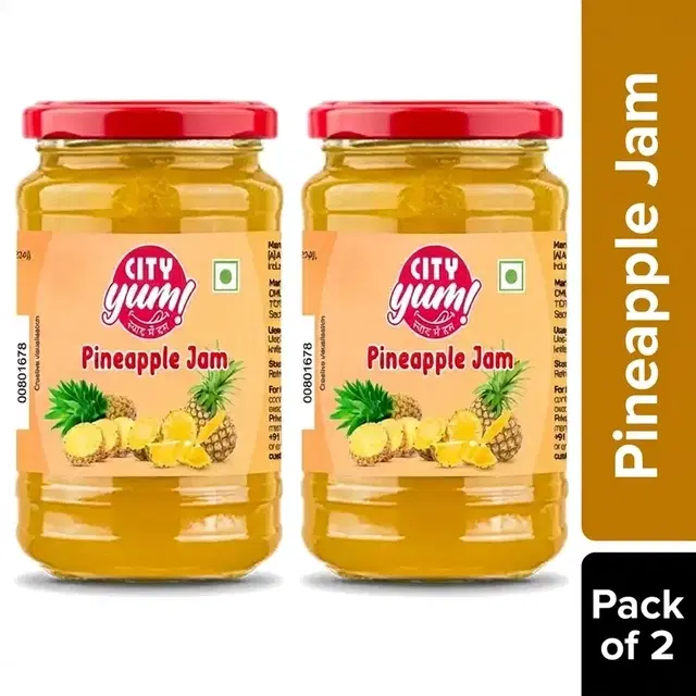 City Yum Pineapple Jam 2X200 g (Pack of 2)