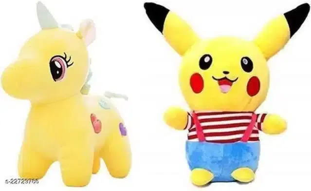 Stuffed Toys for Kids, Multicolor, Set of 2