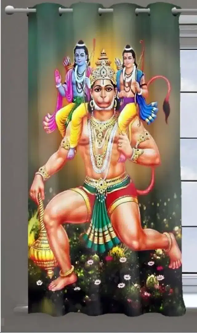 Polyester Room Darkening Window Curtain Curtain, Multicolor, 4x7 feet