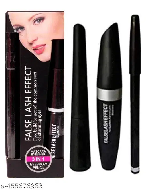 3 in 1 Kajal-Mascara-Eyeliner, Black, Set of 1