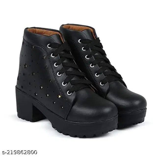 Boots for Women (Black, 3)