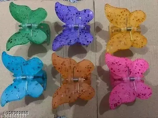 Fancy Hair Clips for Women (Combo Of Different Color, 6 Pcs)
