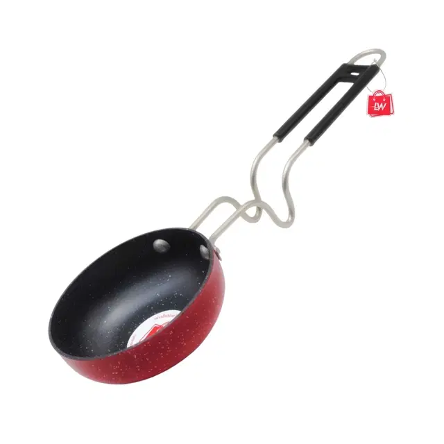 Iron Non Stick Tadka Pan, Maroon