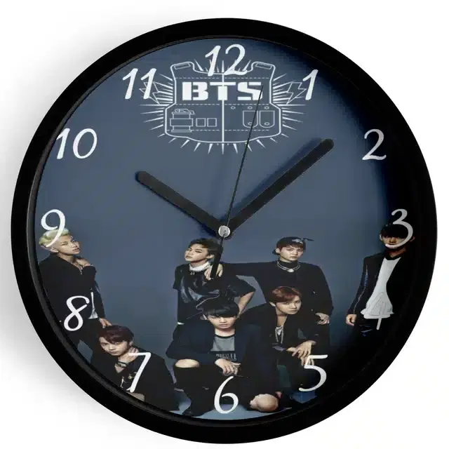 BTS Printed Wall Clock, Multicolor, 7 Inches