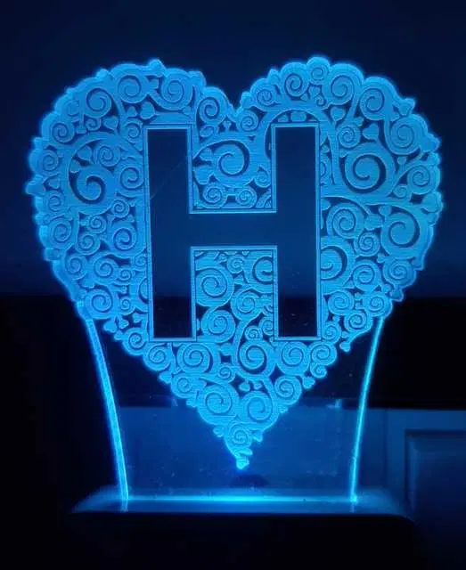 Plastic 7 Color Changing 3D Led Night Lamp For Living Room, Ms-148