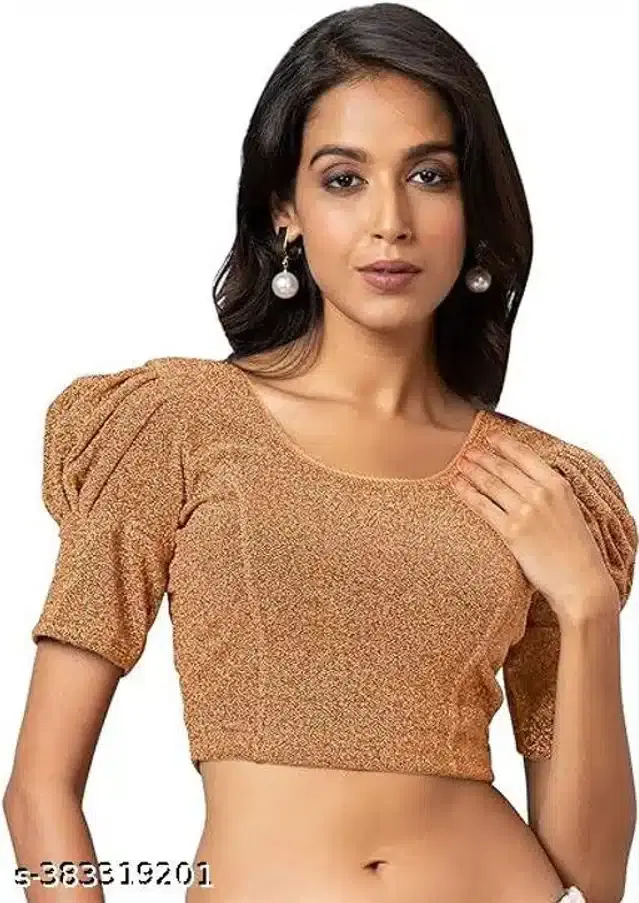 Half Sleeves Blouse for Women (Golden, 30)