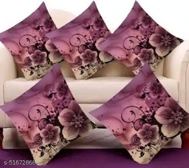 Cushion Cover for Home, Multicolor, 16x16 inches, Pack of 5