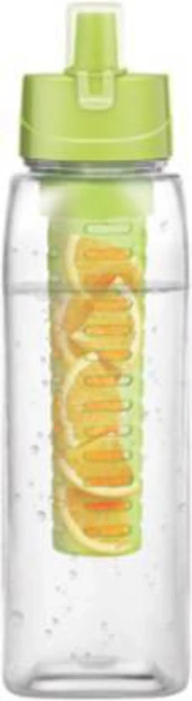Milton Plastic Fruit Infuser Water Bottles, Green, 1000 ml