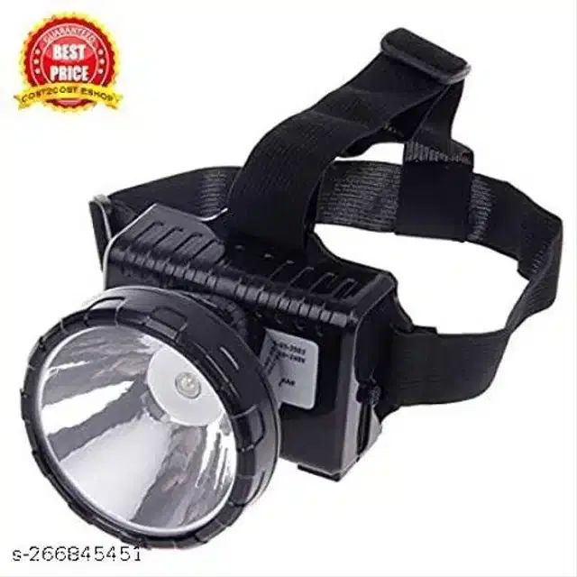 Plastic Rechargeable Camping Head Mount Light, White,