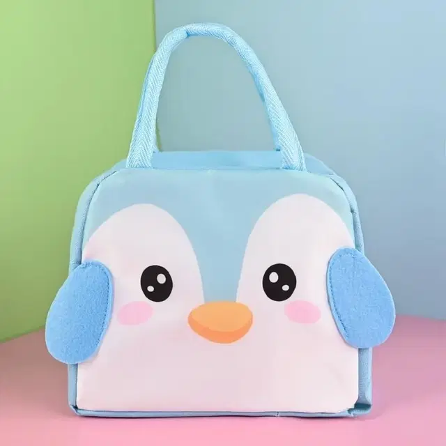 Animal 3D Design Hot & Cold Insulated Lunch Box Bag (Chick Sky Blue)