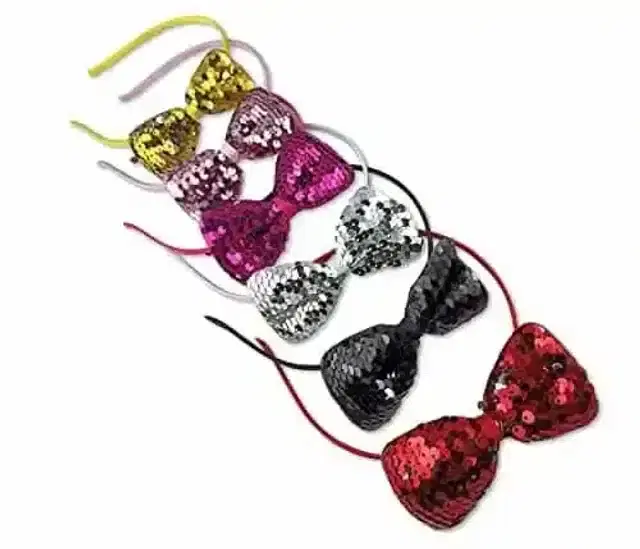 K Kudos Hair Accessories Sequence Bow Hair Band, Pack Of 2, Pack Of 2