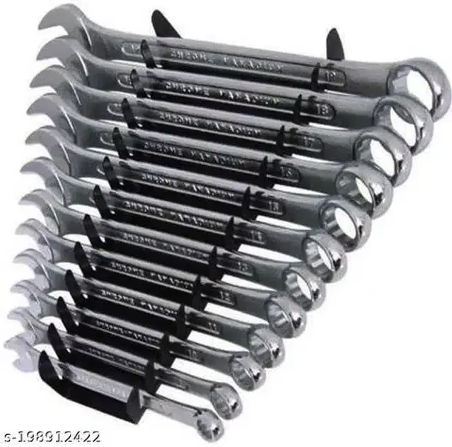 Combination Spanner, Set of 12, Silver
