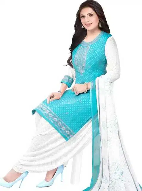 Sharda Creation Women's Dress Material (Sky Blue) (SC07)