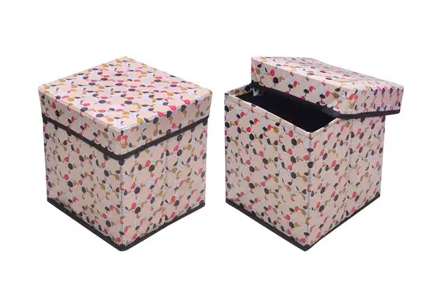 PVC Printed Foldable Kids Stool, Multicolor