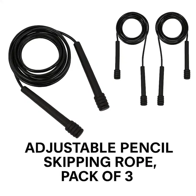 Adjustable Pencil Skipping Rope [Pack of 3]