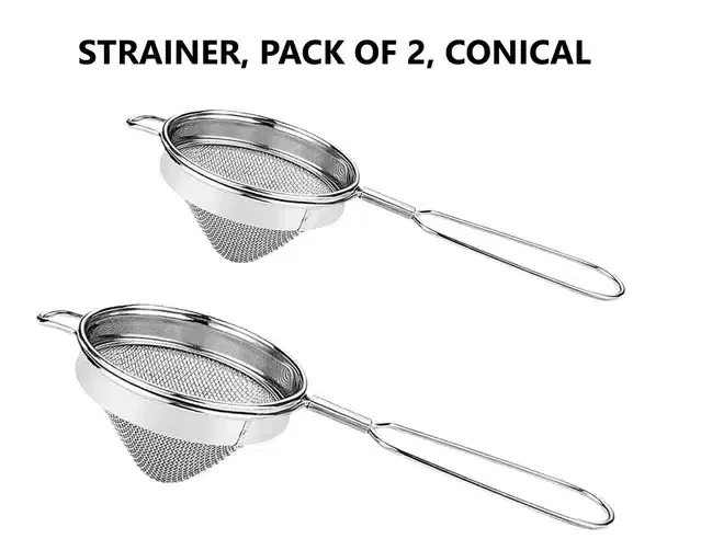 Stainless Steel Strainer for Coffee, Tea & Soup, Silver