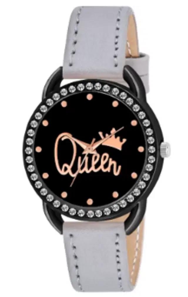 Analog Watch for Women & Girls (Grey)