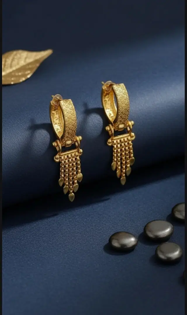 Alloy adjustable Earrings for Women & Girls, Gold