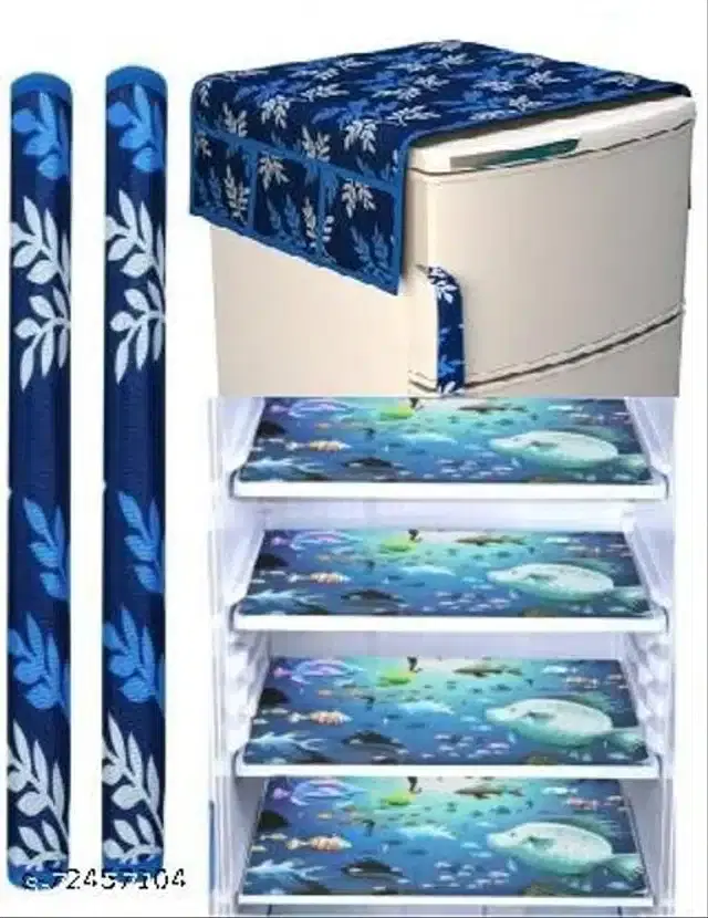 Fridge Cover Set, Multicolor, Set of 7