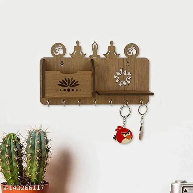 Wooden Key Holder, Brown