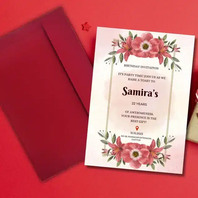 Birthday Party Greetings with Envelope, Multicolor