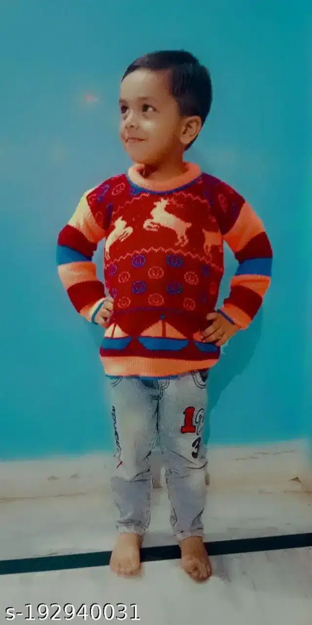 Woolen Sweater for Kids (Multicolor, 4-5 Years)