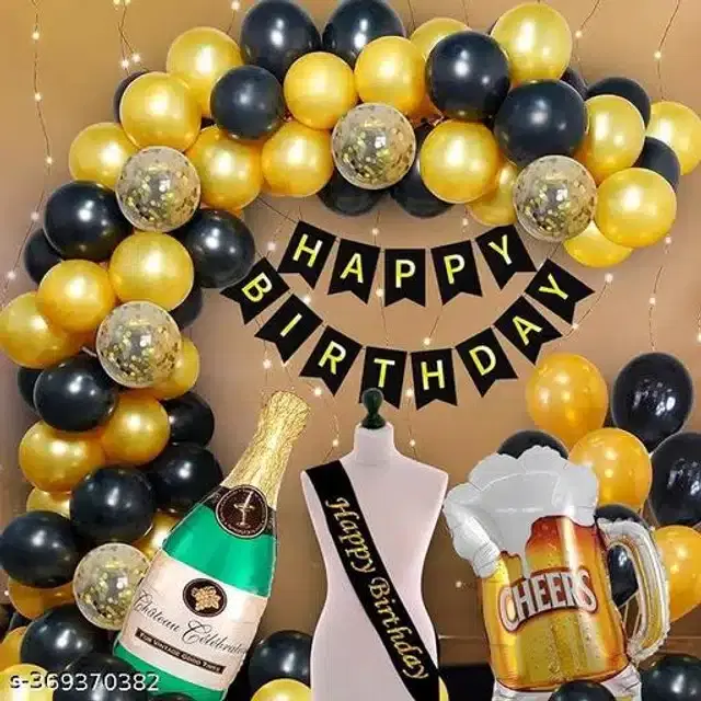 Birthday Party Decoration Kit, Multicolor, Set of 52