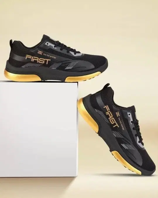 Casual Shoes for Men (Black, 8)