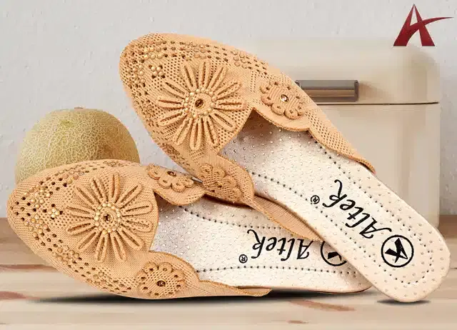 Mules for Women (Gold, 3)