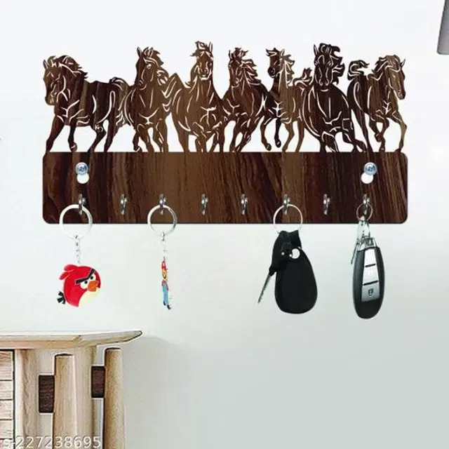 Wooden Key Holder, Brown