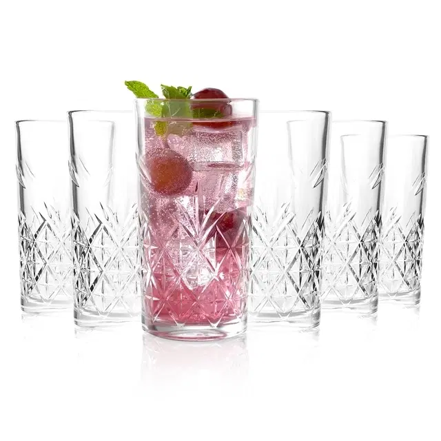 Cello Classix K-Series Glass Tumbler, 275 ml | Set Of 6 | Lead-Free Toughened Glass | Dishwasher Safe | Water, Juice & Cocktail Glass For Home, Office & Parties