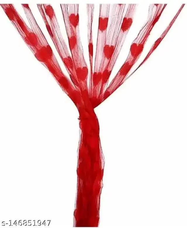 Curtains for Door, Red, 5 feet, Pack of 2