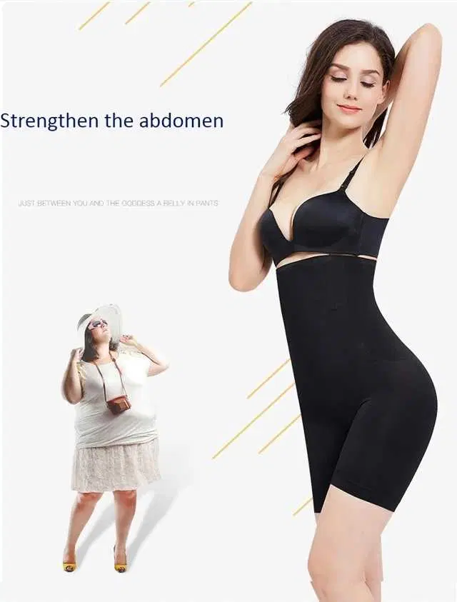 Women’s Cotton Lycra Tummy Control 4-in-1 Blended High Waist Tummy & Thigh Shapewear (S381)