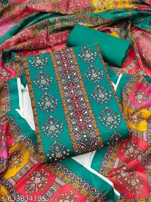 Printed Punjabi/All Over Suits for Men (Blue, 6.45 meter (XL)) (Blue, 6.65 meter (XXL)