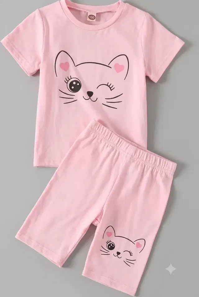 Girls Clothings Set Cotton Blend Pink(18-24M)