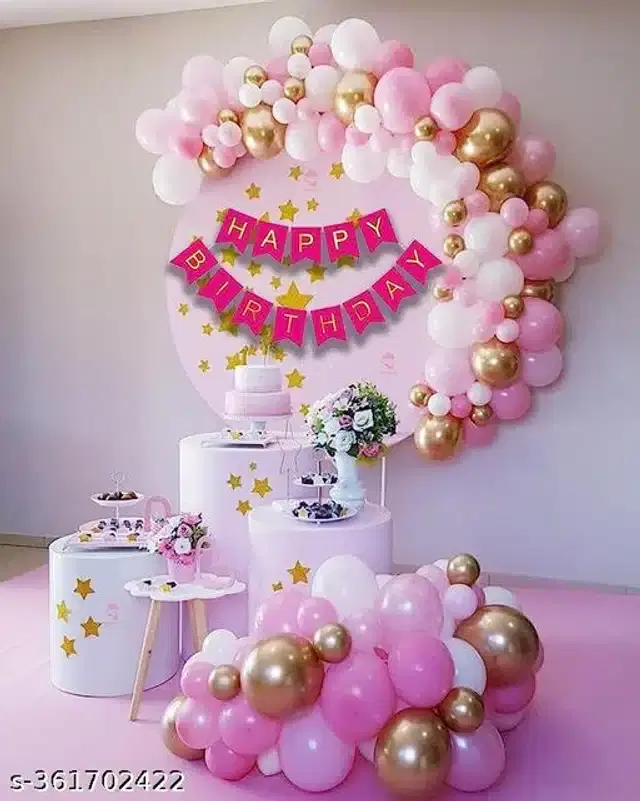 Birthday Party Decoration Kit, Multicolor, Set of 54