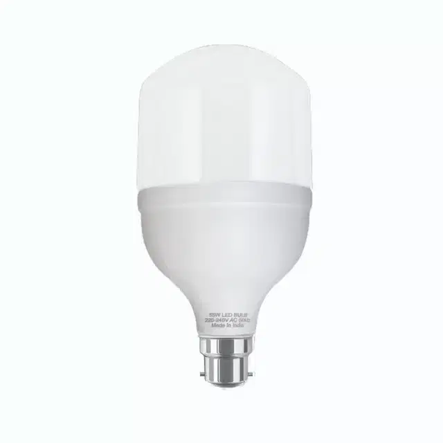 Plastic Hybrid Series 55 Watt High Power Lamp LED Bulb, White