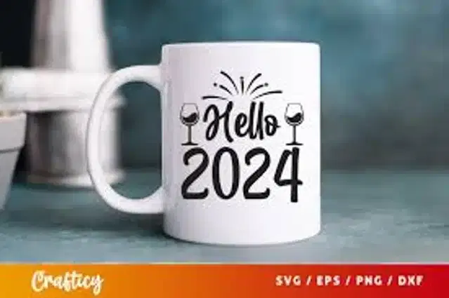 Ceremic Printed Coffee Mug, White, 350 ml