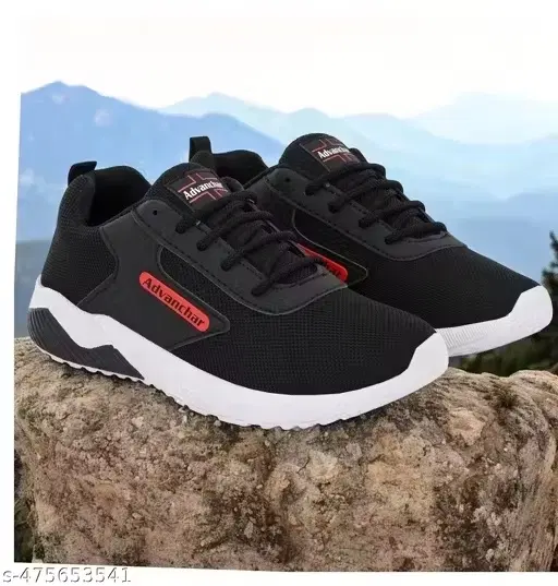 Sports Shoes for Men (Black, 10)