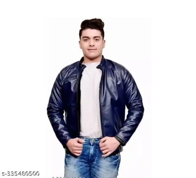 Full Sleeves Jacket for Men (Navy Blue, S)