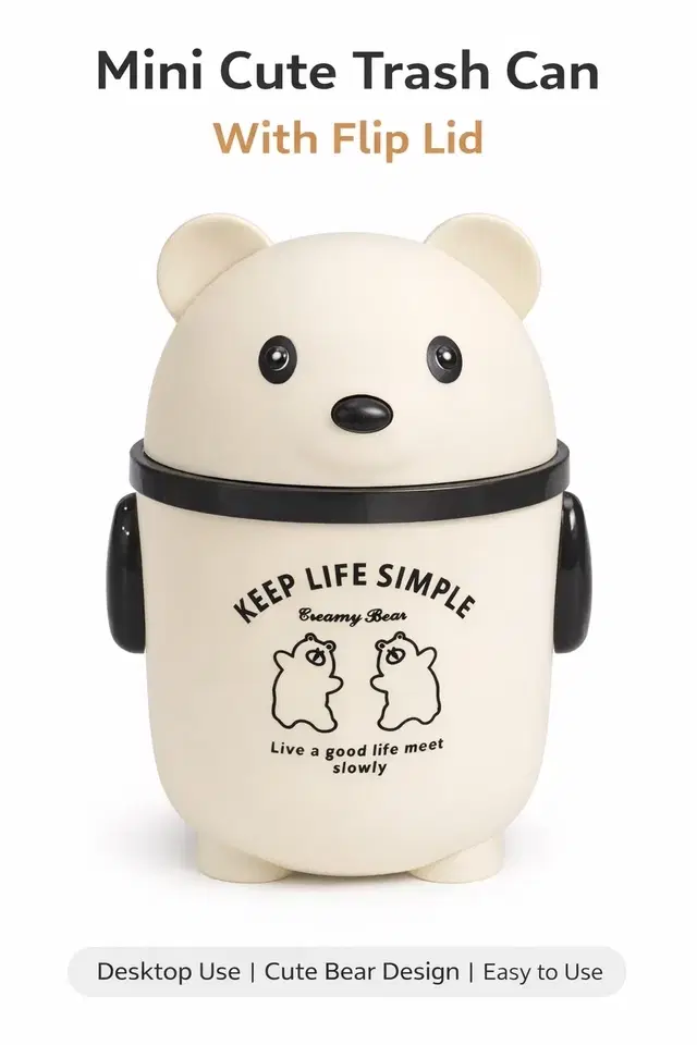 Mini Cute Trash Can with Lid