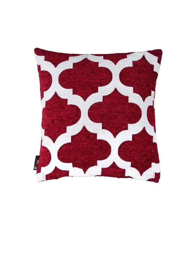 Cotton Cushion Cover, Maroon, 12x12 inches