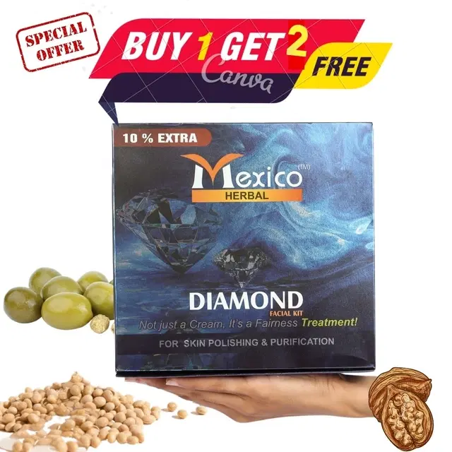 Maxico Herbal Diamond Facial Kit, Pack of 3