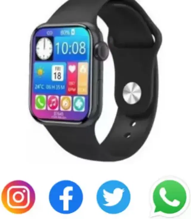 T500 Smart Watch for Men & Women, Black