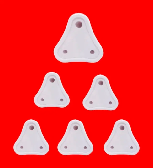 Child Safety Electric Socket Plug Guards, White, Pack of 6