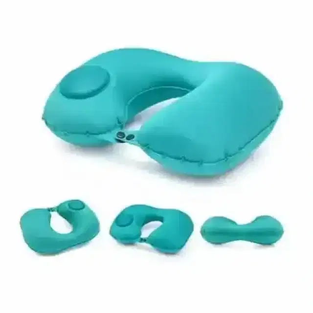 K Kudos Travel Backpack Neck Pillow Manual Press Automatic Inflatable U-Shaped Pillow,