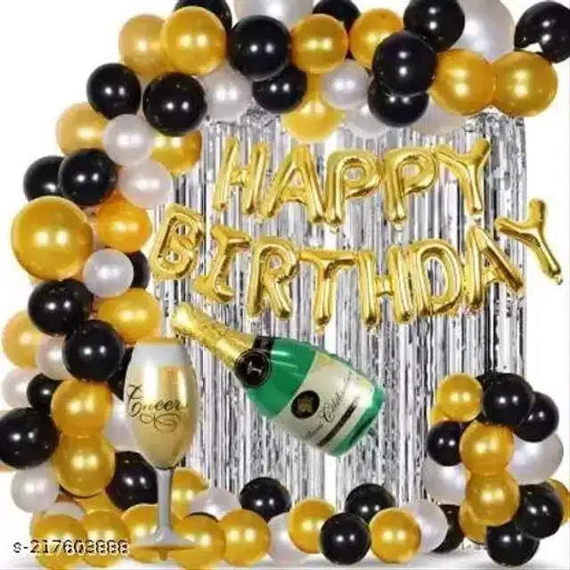 Birthday Party Decoration Kit, Multicolor, Set of 46